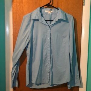 Light blue work blouse
